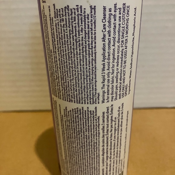 Claire’s Piercing Aftercare Saline Solution for Piercings 8.5 fl oz - Picture 3 of 4